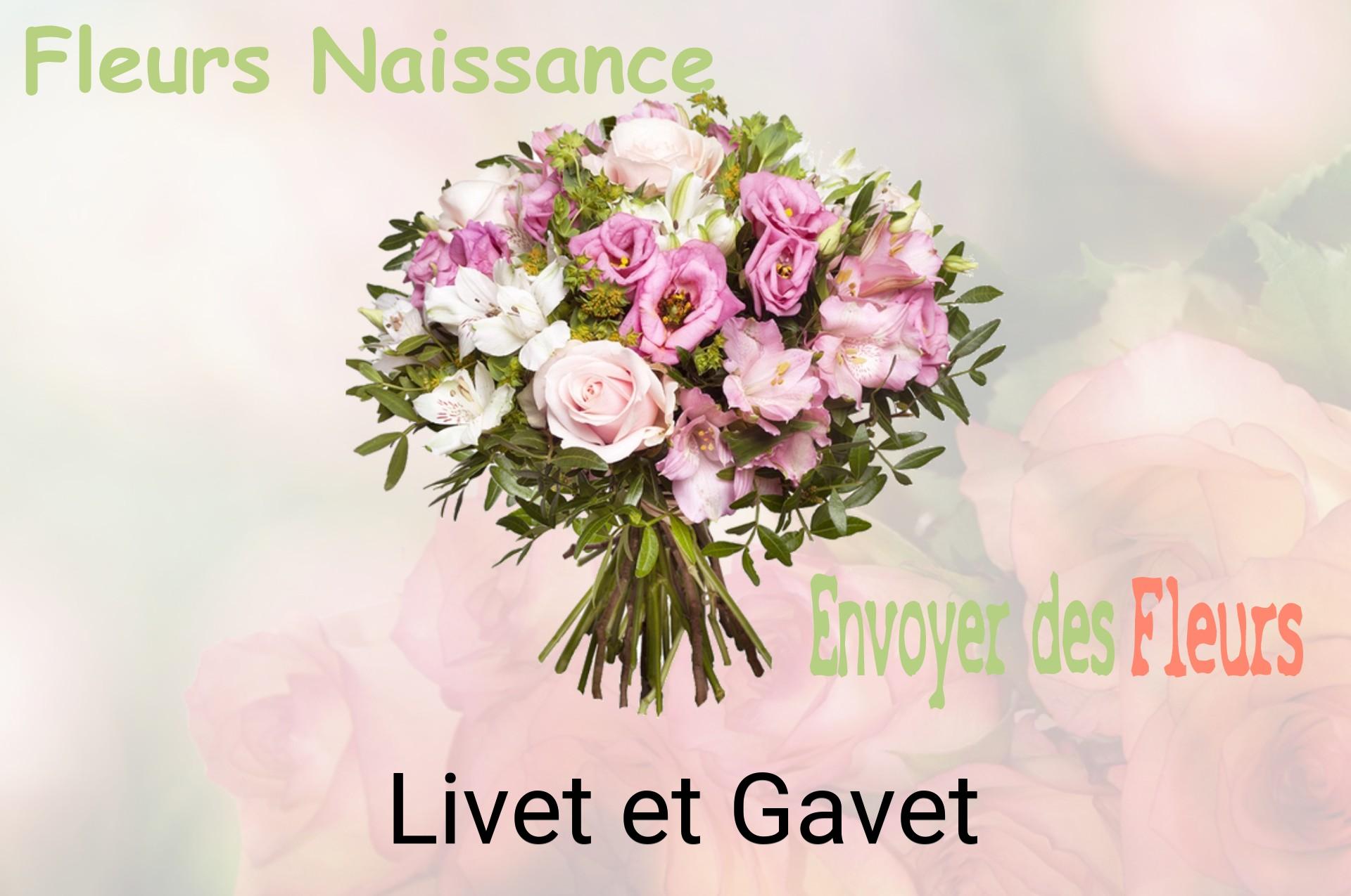 Bouquet de fleurs de naissance livré à Livet-et-Gavet