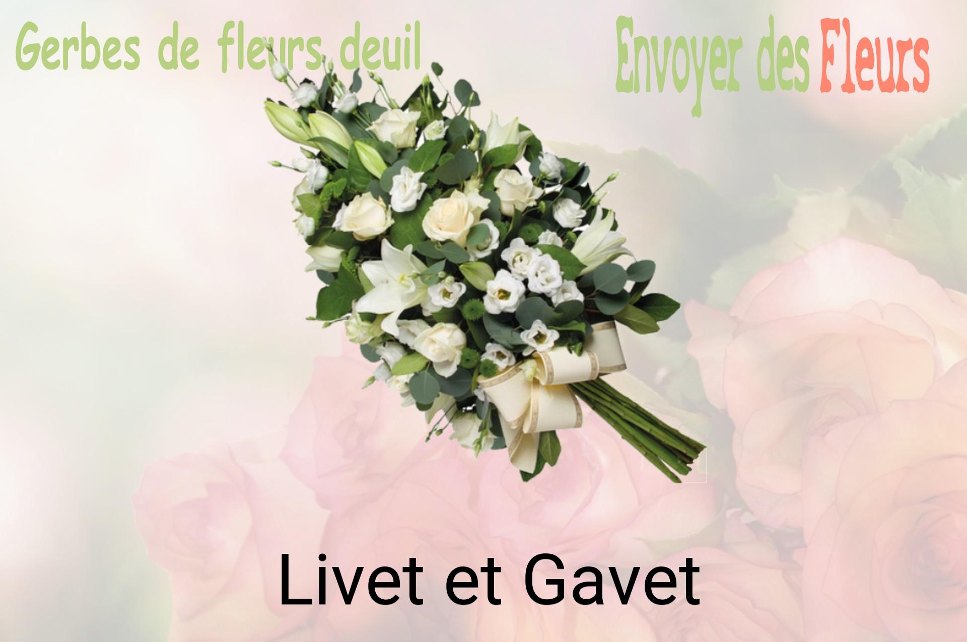 Gerbe de fleurs de deuil livrée à Livet-et-Gavet
